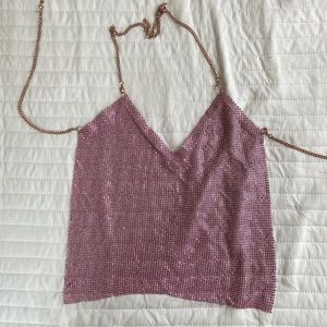 Fashion nova rhinestone (diamanté) crop top